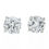 Thumbnail: Platinum 0.87ctw Certified Round Brilliant Diamond Stud Earrings