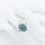 Thumbnail: Antique Platinum 2.42ctw Oval Black Opal and Rose Cut Diamond Halo Ring
