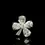 Thumbnail: Vintage Platinum 2.63ctw Pear Round & Baguette Diamond 4 Leaf Clover Flower Ring