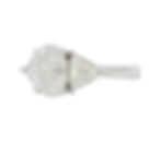 Platinum 1.80ctw Oval Diamond and Trillion Cut Platinum 1.80ctw Oval Diamond and Trillion Cut 3 Stone 3 Stone Engagement Ring