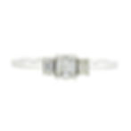 14k White Gold 0.46ctw Emerald Cut Diamond 3 Stone Promise or Engagement Ring
