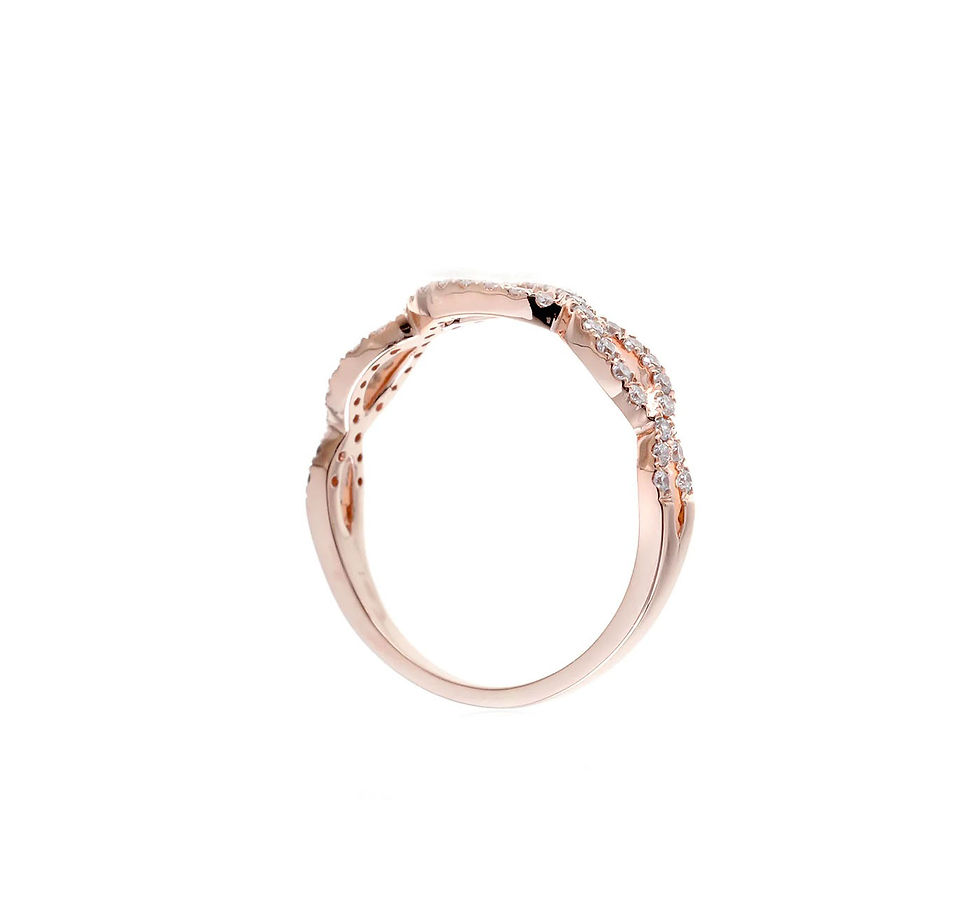 Thumbnail: NEW Diamond Loop Half Eternity, Wedding, Stacking Band Ring
