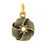 Thumbnail: Vintage 14k Gold Textured Love Knot w Star Pearl Accent Charm Pendant