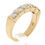 Thumbnail: Vintage 14k Yellow Gold 0.85ctw Diamond Channel Bar 5 Stone Wedding Band Ring