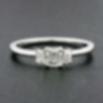 14k White Gold 0.46ctw Emerald Cut Diamond 3 Stone Promise or Engagement Ring