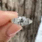 Antique Art Deco Platinum 1.23ctw Old Diamond Trillion Engagement Promise Ring