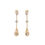 Thumbnail: 14K Yellow Gold Teardrop Citrine and Diamond Drop Earrings