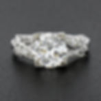 Vintage Platinum 1.67ctw European Diamond w/ Marquise Accents Engagement Ring