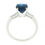 Thumbnail: Vintage Platinum 2.85ctw Oval Sapphire and Baguette Diamond Engagement Ring