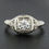 Thumbnail: Antique Art Deco 18k Gold 0.64ctw European Diamond Filigree Engagement Ring
