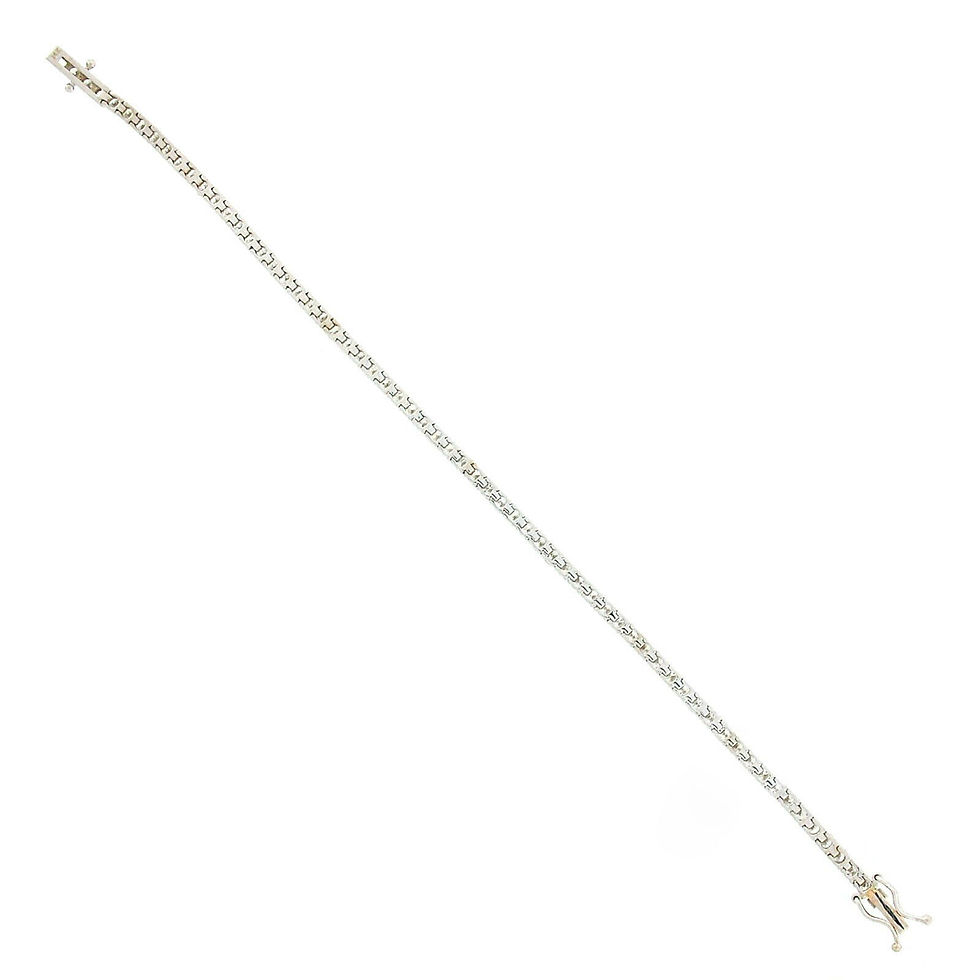 Thumbnail: 18k White Gold 3.27ctw Round Diamond Classic Line Tennis Bracelet