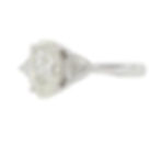 Platinum 1.91ctw Oval Diamond and Trillion Cut 3 Stone Engagement Ring