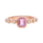 Vintage Design 18k Gold 1.10ctw Natural Pink Sapphire and Diamond Ring