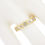 Thumbnail: 18K Gold 0.58ctw Round Burnish Set Diamond Stackable Hexagon Shape Band Ring