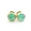 Thumbnail: 14k Yellow Gold 2.82ctw Lively Oval Emerald Classic Stud Earrings