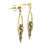 Thumbnail: Antique Art Nouveau 14K Yellow Gold Pearl Lady Nymph Drop Dangle Earrings