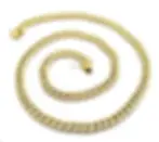 Classic Men's 10k Yellow Gold 26" Long Curb Cuban Link Chain Necklace