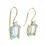 Thumbnail: 14k Yellow Gold 6.70ctw Aquamarine Diamond Dangle Hook Earrings