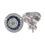 Thumbnail: Vintage Art Deco Style 18k White Gold Diamond and Sapphire Stud Earrings
