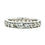 Thumbnail: Vintage 14k White Gold 1.57ctw Old Single Cut Diamonds Eternity Band Ring