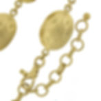 Thumbnail: Gurhan 23+k Yellow Gold Puffed Domed Hammered Oval Link Chain Necklace