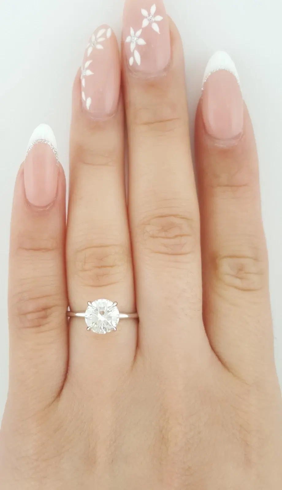 Thumbnail: 14k White Gold 1.39ctw Round Brilliant Cut Diamond Solitaire Engagement Ring