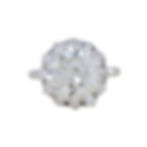 4.01ctw Old European Cut Diamond Halo Engagement Ring