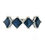 Thumbnail: 18K White Gold 2.30ctw Square Step Cut Sapphire Prong Set Stack Band Ring