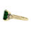 Thumbnail: Vintage 10K Yellow Gold 2.64ctw Emerald Cut Green Tourmaline Solitaire Ring