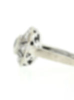 Thumbnail: Antique Art Deco 14k Gold 0.70ctw Old European Diamond Round  Platter Ring