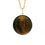 Thumbnail: Antique Egyptian Revival 10k Yellow Gold Carved Pharaoh Tiger's Eye Pendant