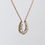Thumbnail: Victorian Inspired 14k Two-tone Gold 0.50ctw Diamond Horseshoe Pendant Necklace