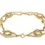 Thumbnail: Antique Art Nouveau 14k Gold Old Bezel Golden Citrines Floral Cable Bracelet