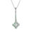 Thumbnail: Art Deco Inspired 18k White Gold 2.08ctw Diamond Emerald Ray of Light Necklace