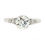 Thumbnail: Antique Edwardian Platinum 1.02ctw Old European Diamond Engraved Engagement Ring