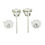 Thumbnail: Modern Solid 14k White Gold 1.10ctw Martini Diamond Stud Earrings