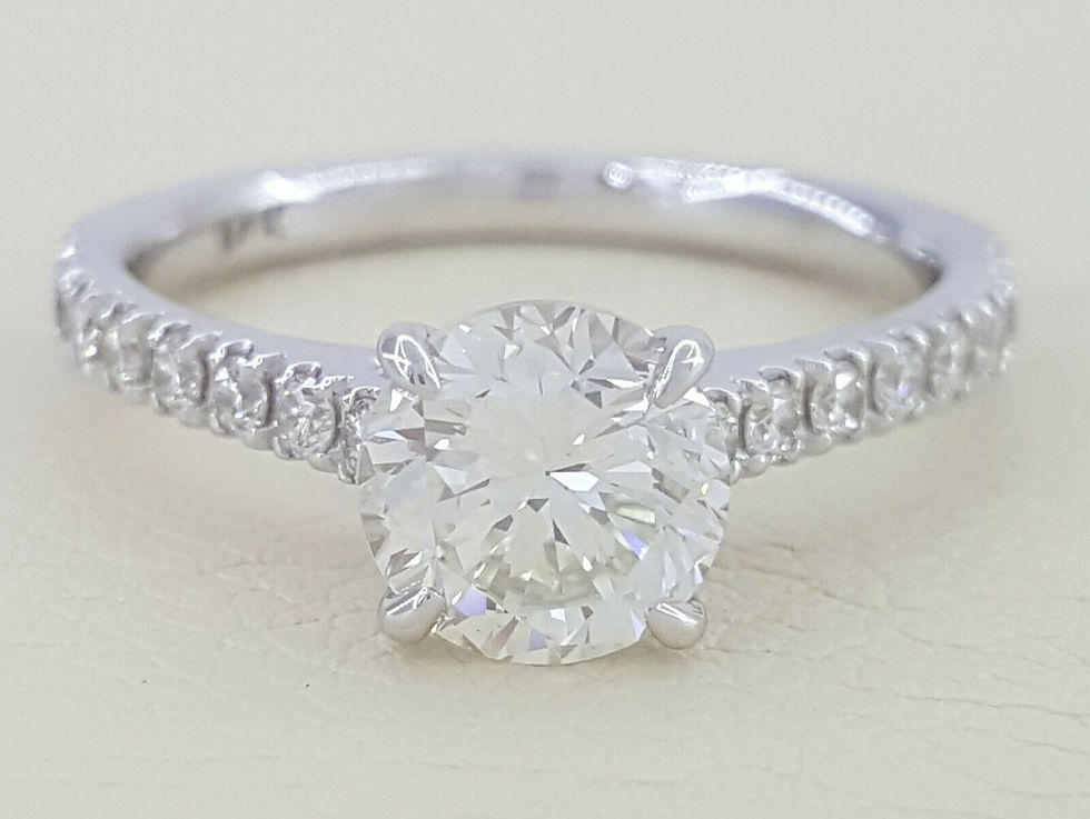Thumbnail: NEW 14k White Gold 1.52ctw Round Diamond Solitaire Engagement Ring