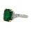 Thumbnail: Tiffany & Co Platinum 4.05ctw Emerald Cut Emerald & Diamond 3 Stone Ring
