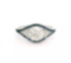 Art Deco Inspired 14k White Gold 1.26ctw Diamond and Sapphire Ring
