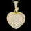 Thumbnail: 18k Yellow Gold 3.36ctw Fiery Pave Diamond Large Heart Enhancer Pendant