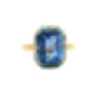 Antique Georgian Inspired 18k Yellow Gold & Silver GIA 6.10ctw Sapphire Solitaire Ring