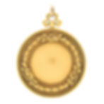 Antique Art Nouveau 14k Gold Repousse Work Medallion Locket Pendant