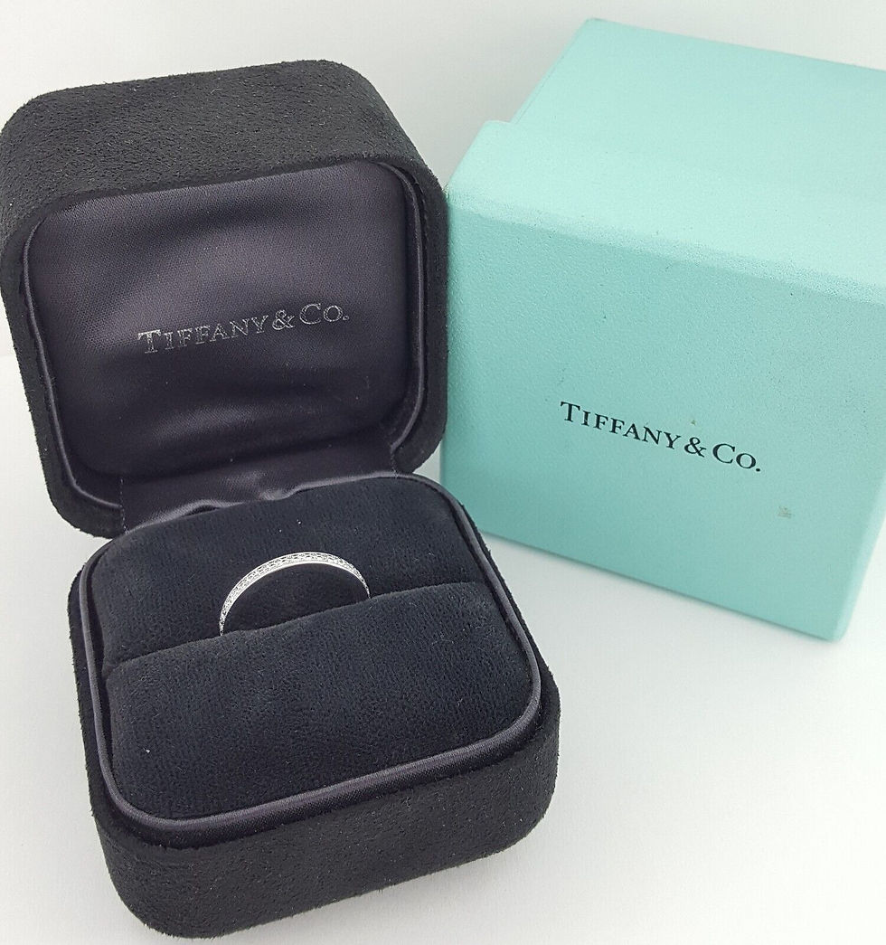 Thumbnail: Tiffany & Co. Platinum 0.42ctw Pave Set Diamond Eternity Stack Wedding Band Ring