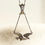 Thumbnail: Antique Edwardian Platinum and Rose Cut Diamond Swallow Bird  Lavaliere Necklace