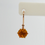 Thumbnail: 14k Gold Fireworks Cut Citrine & Diamond Drop Earrings
