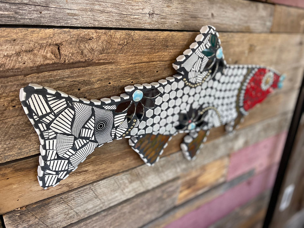 Thumbnail: "Frankie" Mosaic Fish wall hanging