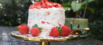 Springtime Strawberry Symphony in Red—the unforgettable cake