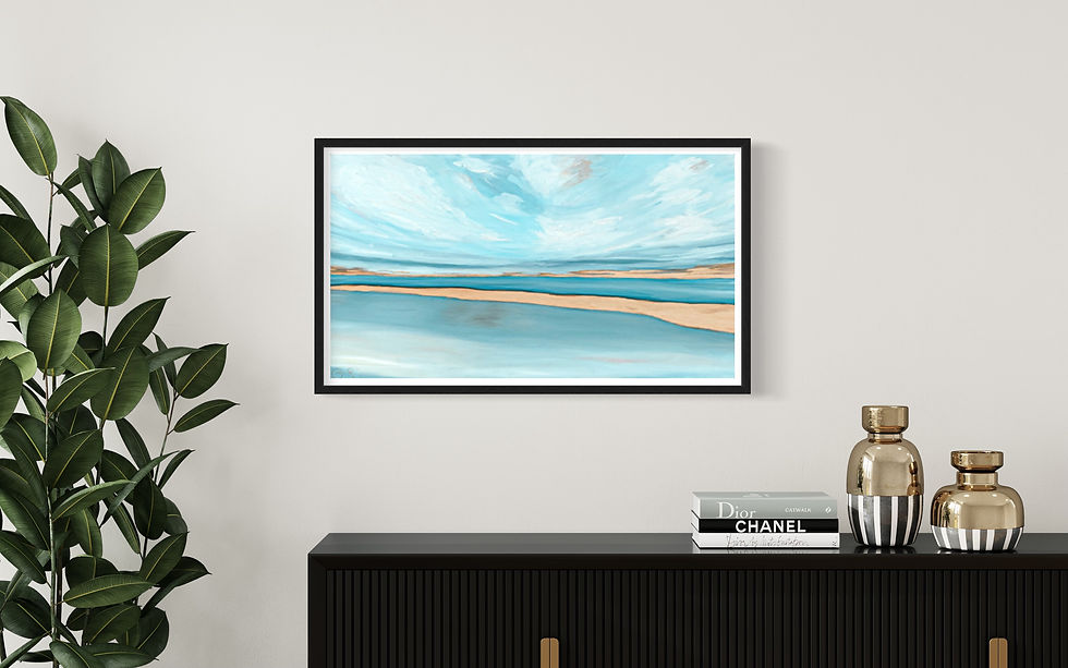 Thumbnail: Art print |Oil paint | Blue seascape