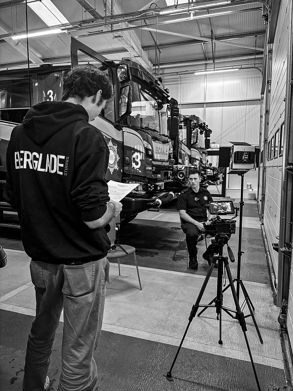EVERGLADE STUDIOS DOING AN INTERVIEW