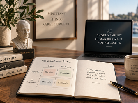 The Eisenhower Matrix Meets AI: Reclaiming Judgment in an Age of Infinite Options